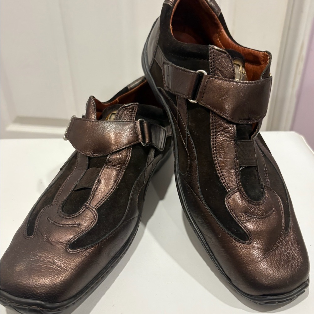Sporto Men's Metallic Brown and Black Loafers